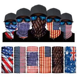 Máscara facial reutilizable Reino Unido Americano Alemania Impresión de la bandera de Canadá Mascaras protectores de ciclismo ajustable lavable 12 Estilo 0415