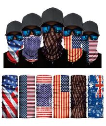 Masque facial réutilisable américain Royaume-Uni Allemagne Canada drapeau impression lavable réglable masques de protection de cyclisme 12 Style8207382