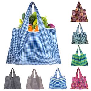 Sac à provisions pliable réutilisable sac fourre-tout de grande taille de haute qualité sacs écologiques sac de T-shirt étanche sacs de commerçant sacs à main
