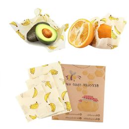 Herbruikbare Food Wrap Camping Bijenwas Gedrukt Wraps Outdoor Picknick Biologisch afbreekbaar Opslag Wrap Voeding Verse Houding Covers 1187 V2