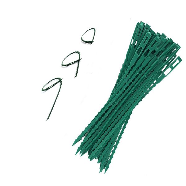 Attaches de câble de jardin réutilisables, Support de plantes, fixation d'arbustes, verrouillage d'arbre, outils d'attaches de câble en plastique réglables en Nylon