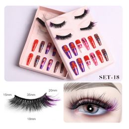 Herbruikbare handgemaakte meerlagige kerstachtige valse wimpers nagel rommelige criscross krullend dikke nerts nep lashes extensions make -up voor ogen 18 modellen dhl