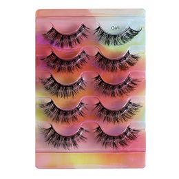 Faux cils doux faits à la main réutilisables bouclés entrecroisés épais multicouches 3D vison faux cils extensions de cils en désordre accessoire de maquillage pour les yeux 8 modèles DHL