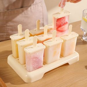 Herbruikbare ijspopsicle mal Diy pop -mal Zelfgemaakte bevroren dessert Ice Box Ice Lolly Mold Ice Cube Tray W0244