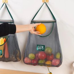 Borsa a rete riutilizzabile da appendere alla cucina Rete di stoccaggio per frutta e verdura per la casa per zenzero, aglio, patate, cipolle, cavo 240125