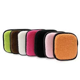 Herbruikbare make -up remover pads doekjes vierkante vorm microfiber make -up verwijderde spons katoenreinigingsblokken gereedschap