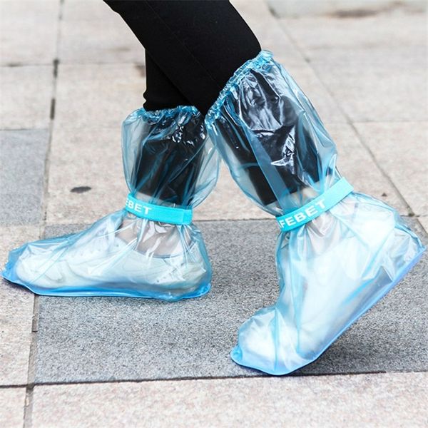 Chaussures de botte de pluie de vélo de moto réutilisables couvrent PVC imperméable à l'eau imperméable épaissir la couverture antidérapante AGW001 220427