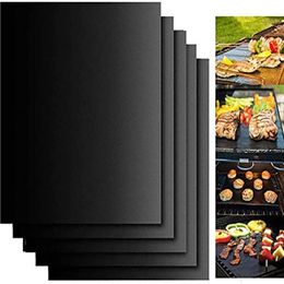 Herbruikbare anti-aanbak BBQ Grill Mat BBQ Tools 0,08 mm Dikke PTFE Barbecue Baking Liners Cook Pad Microwave Oven Gereedschap 40x33cm