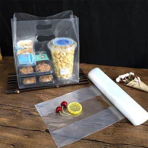 Sacs d'emballage réutilisables pour pain imprimé personnalisé, sac de transport en plastique à emporter pour utilisation en magasin de pain