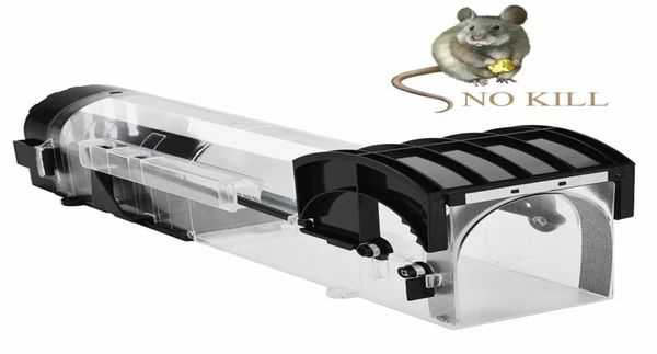 Réutilisable Smart Mouse Trap Humane Clear Plastic Smart No Kill Rodents Catcher souris Rat Tile Live Trap intérieur Extérieur Pest Control2492246