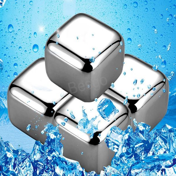 Cubes de vin de glace en acier inoxydable réutilisables refroidisseur de bière de vin fête à la maison fruits thé boissons refroidisseurs whisky vins bar KTV fournitures BH5778 WLY