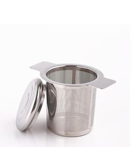 Reusable Stainless Steel Tea Infuser Basket Fine Mesh Tea Strainer with 2 Handles Lid Tea and Coffee Filters for Loose