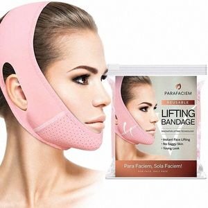 Masque de levage réutilisable V Line Sangle amincissante pour le visage - Réducteur double menton - Ceinture de levage pour masque Chin Up - Fa amincissant en forme de V Fa I83s #