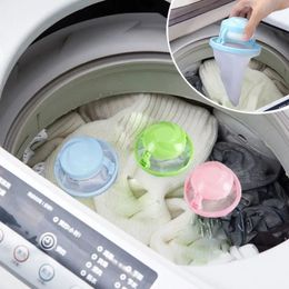 Machine à lavage réutilisable Sac filtre à mailles flottantes Sac à blanchisserie Coiffe de cheveux Mesh Pagnière à balles flottantes