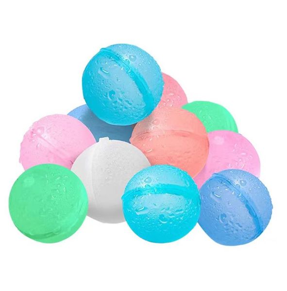Ballons bombe à eau réutilisables en silicone Water Fun Splash Ball auto-scellant pour activités de plein air jeux de piscine jouet fournitures de fête d'été couleurs de bonbons