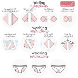Doublées à culottes imperméables réutilisables Taftans menstruels lavables Taft de tissu en bambou 6 pcs et 1pc mini sac humide