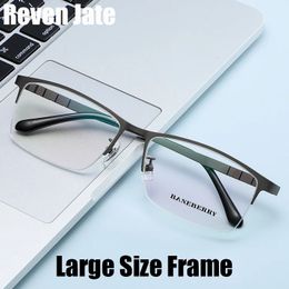 Reven Jate 71111 Optische Bril Groot Formaat Pure Frame Recept Brillen Rx Mannen Brillen voor Grote Gezicht 240109