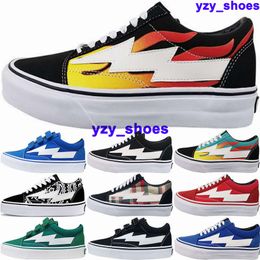 Revenge x Storm Zapatillas de lona Casual Mujer Hombre Zapatos Zapatillas de deporte de alta calidad Chaussures Runnings Skate Blanco Verde Tamaño 5 11 Plataforma negra vulcanizada 9186 Rojo Juventud