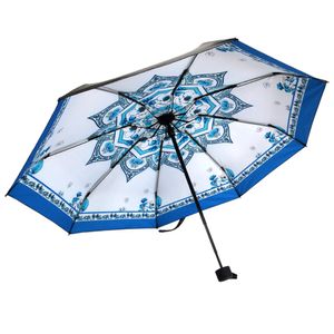 Mini parapluie de voyage compact pliant inversé inversé soleil pluie femmes parapluie 10 côtes femmes Unbrellas 210223