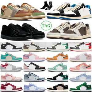 Reverse Mocha 1 Low OG Zapatos de baloncesto Hombres Mujeres 1s Black Phantom Sail Fragment Voodoo Midnight Navy Easter Light Madder Root Zapatillas deportivas para hombre