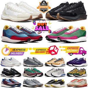 SACAI vaporwaffle ldwaffle wafelschoenen Obsidian Zwart Wit Gum Pine Green Cool Grey Sesam Oranje Blaze Tour Geel Pure Platinum LDV LD dames sneakers sneakers