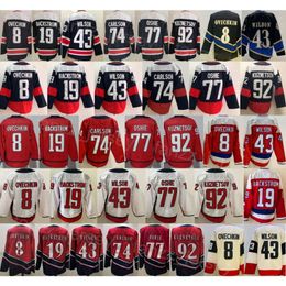 Reverse Retro Hockey 8 Alex Ovechkin Jerseys Man 19 Nicklas Backstrom 43 Tom Wilson 77 TJ Oshie 92 Evgeny Kuznetsov 74 John Carlson Stitched Stadium Series Alternatief