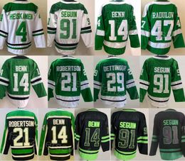 Reverse Retro Hockey 91 Tyler Seguin Jersey Man 29 Jake Oettinger 47 Radulov 4 Miro Heiskanen 21 Jason Robertson 14 Jamie Benn voor sportfans borduurwerk puur katoen