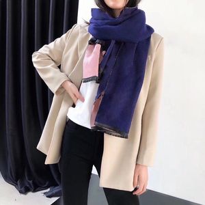 Omkeerbare designer sjaal echarpe 100% kasjmier luxe sjaal ontwerpers wol winter sjaals ontwerper voor vrouwen sciarpa zacht dikker schal warm houden