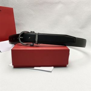 Ceinture homme réversible ceintures de designer noires classique plaqué or boucle lisse noir ceinture homme cuir couleur unie mode ceintures de luxe affaires PJ022 C23