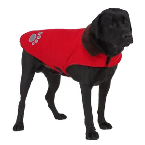 Manteau réversible pour chien, doudoune chaude et confortable pour chien, manteaux d'hiver chauds pour l'extérieur, gilet pour chien par temps froid, vêtements pour tous les chiens, rouge