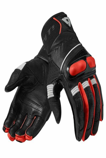 Revit Hyperion Guantes de motocicleta de cuero corto Racing negro de neón genuina motocike8080507