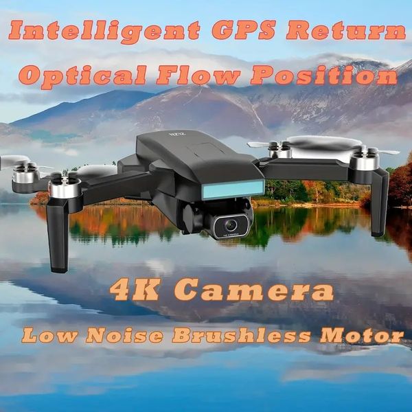 Drone GPS pliable révolutionnaire avec caméra : quadricoptère avec moteur sans balais, longue endurance, télécommande, fonctions Way Points - Parfait pour les adultes !