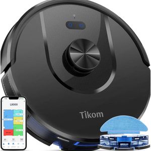 Revolutioneer je schoonmaakroutine met Tikom Robot Vacuum en MOP Combo L8000 - Laser Lidar Navigation, 3000Pa SUCTion, 150 minuten Max Runtime, Nogozones, Virtual Walls