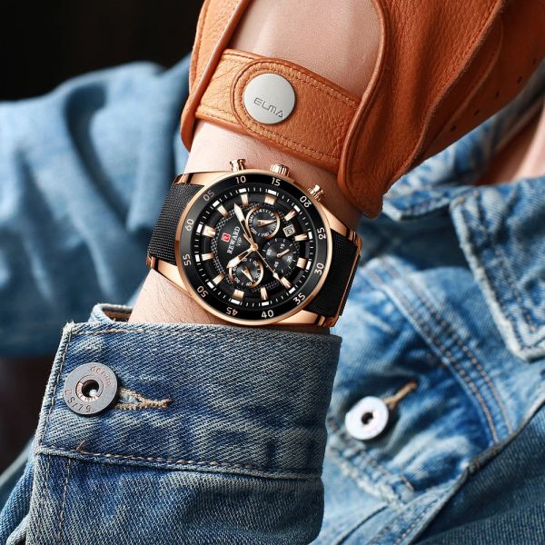 Récompense Big Dial Mens Watches Top Luxury Brand Sport Sport Imperproof Watch Men Chronograph Quartz Clock Automatic Date Wrists Montre