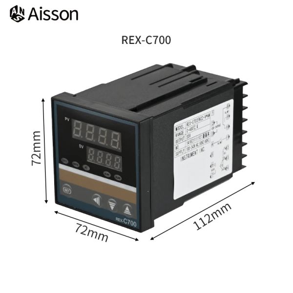 REX-C100 Controlador de temperatura PID de pantalla digital Termostato SSR Relay Salida REX C400 C700 C900 110V-220VAC K E J PT100 CU50