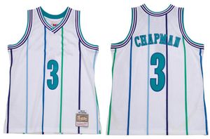 Rex Chapman Designer Custom Basketball Jersey S-6XL Mitchell Ness maillot 1998-99 Mesh Hardwoods Classics rétro blanc Hommes Femmes Jeunes maillots 3