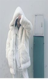 Rex Rabbit Fur Coat Women039s Middle Long Hotpened Imitation Fashion Sweater JLBC5146438217