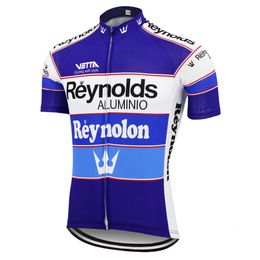 Reynolds à manches courtes à vélo blanc vélo de vélo ropa ciclisme triathlon vêtements de vélo Mtb Maillot Ciclismo 240403
