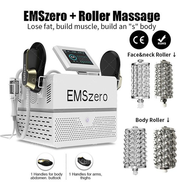 RF Equipment EMSZERO máquina de adelgazamiento 2 en 1 Rodillo Terapia de masaje 40K Compresión Micro vibración Vacío 5D Cuerpo