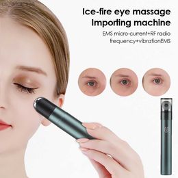 RF Eye Massager EMS Anti-âge Rides Portable Hot / Ice Thérapie par la lumière LED Supprimer Dark Circle Beauty Lift Vibration Massage Pen L230523