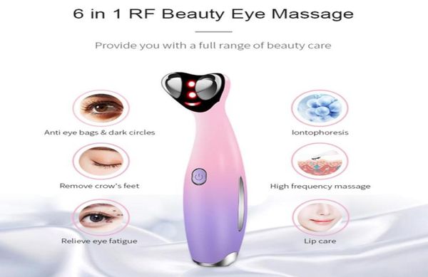 RF Lifting facial Máquina de belleza para el hogar Cuidado de la piel Radiofrecuencia Dispositivos de estiramiento de la piel Ojos Masajeador facial Máquina antiarrugas 4314663