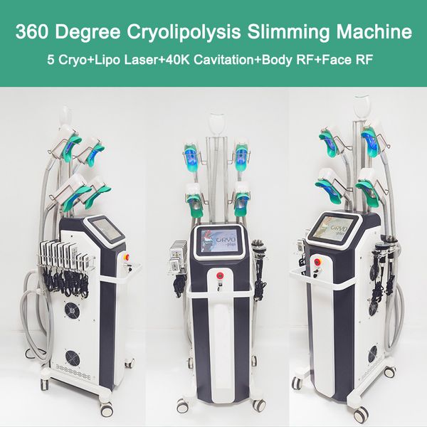 Machine de levage de peau anti-rides à radiofréquence RF Cavitation 40K Amincissant la perte de poids corporel Cryolipolyse Congélation des graisses Enlèvement de la cellulite