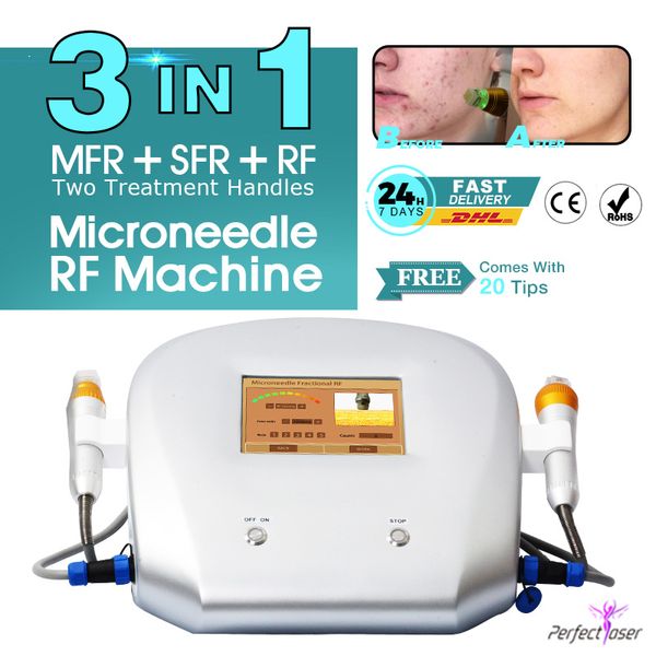 machine à micro-aiguilles rf anti-rides ﾠ système de beauté de resurfaçage au laser fractionné à radiofréquence à usage domestique