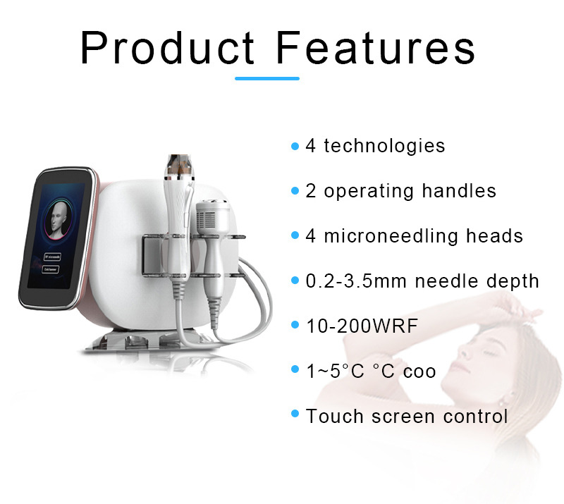 RF Microneedle Machine No Needle Meso Mesotherapy Gun Injector Removal Face Lifting Water Injection Anti Aging Salon 2 in 1 Beauty Equipment