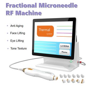 Machine de beauté pour enlever les rides, Microneedling RF, resserre les pores, Lifting du visage, élimination des vergetures, avec 11 têtes remplaçables