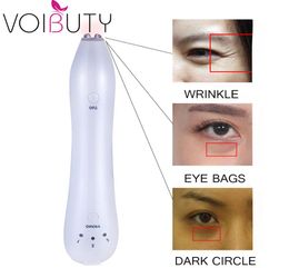 RF Radio Fréquence Eyes soulevant le vibratrice rechargeable Massage des yeux anti-aiguilles Remover Dark Circle Face Beauty Machine 2089280