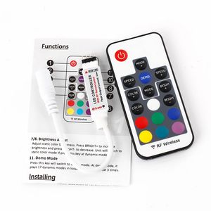 RF Remote Controller DC12V-24V 17 Key Mini Controller LED Remote Regel LED Strip kleurrijke RGB-plug-in-verbinding