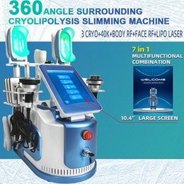 40k cavitation minceur de graisse dissoudre RF Machine de soins de la peau à 360 degrés cryothérapie lipolaser Façage d'équipement de beauté avec 3 poignées cryo et 8 coussinets laser