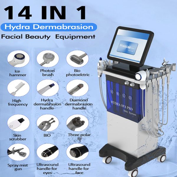 Traitement de l'acné du visage par ultrasons RF soins de la peau équipement de SPA pistolet de pulvérisation d'oxygène Hydra Machine de microdermabrasion