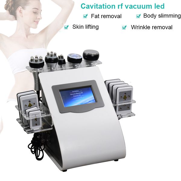 Machines de thérapie sous vide RF cavitation amincissant la machine à vendre 40k ultrasons perte de poids lipo laser machine à brûler les graisses 6 poignées